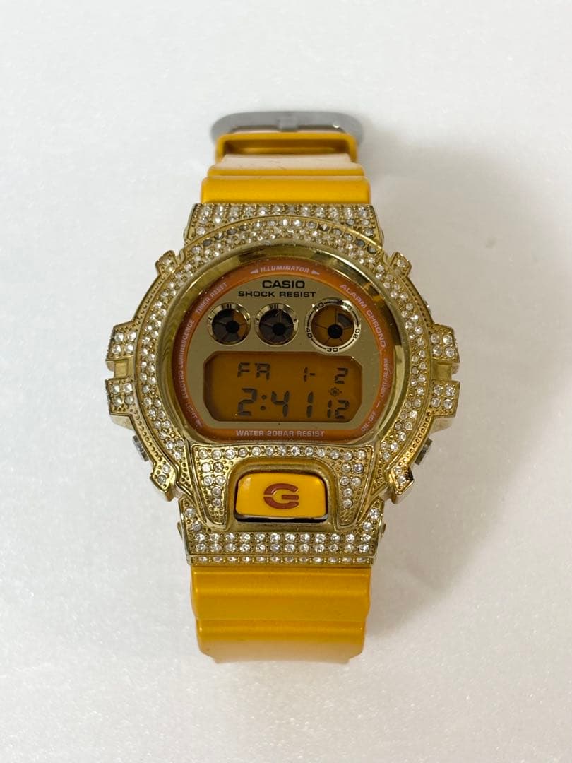 G-SHOCK DW6900 スワロフスキー カスタム イエロー 動作品