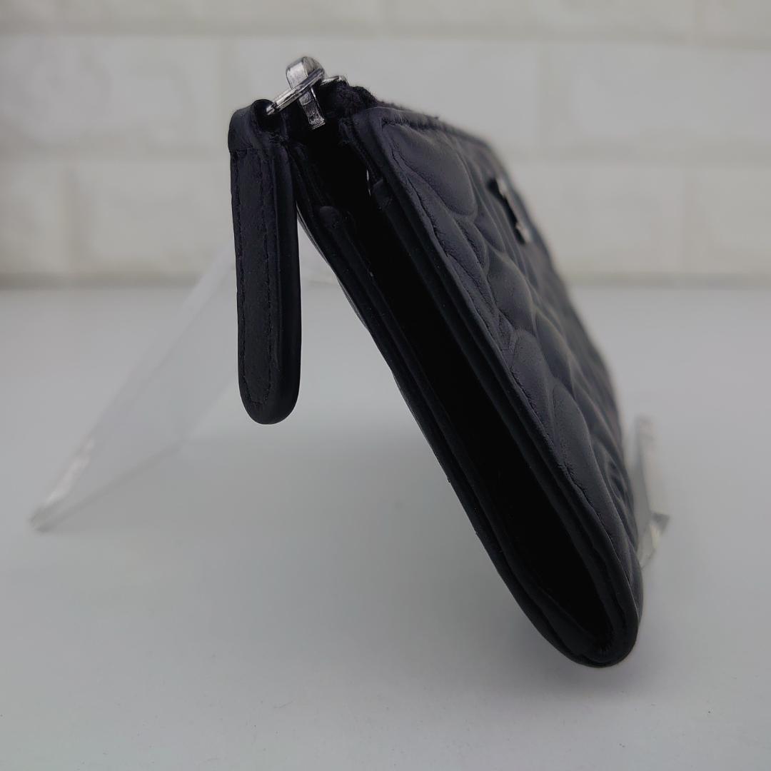 【美品】シャネル　カメリア　カードケース　L字ラウンドファスナー　1182