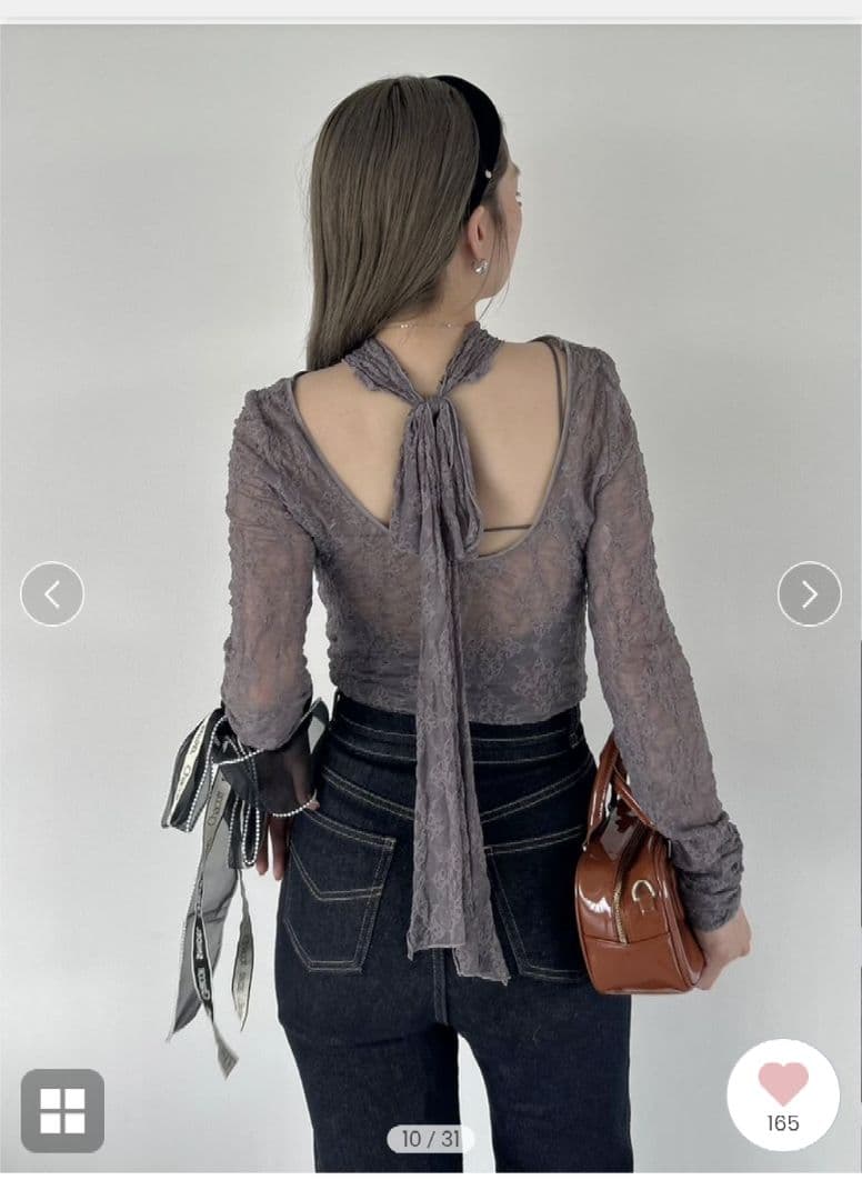 SNIDEL 新品タグ付 【Chacott】レースシアーTOPS 25AW