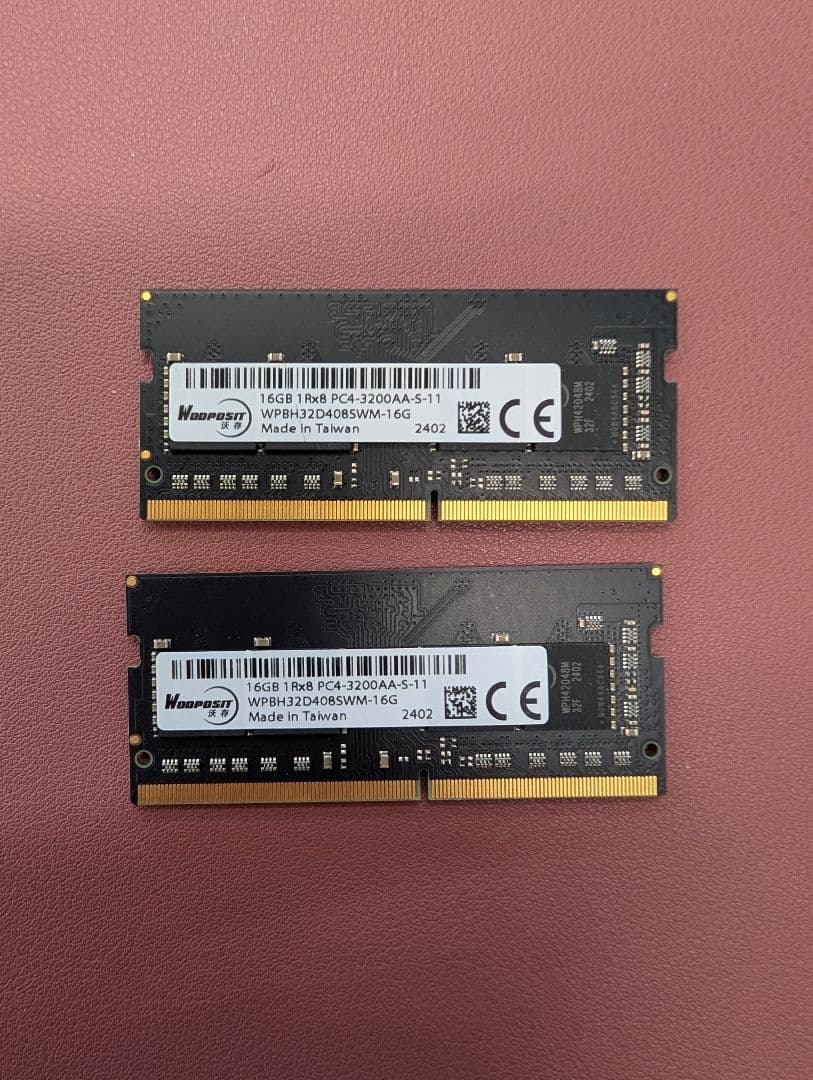 ノートパソコン用メモリ DDR4 32GB (16GB 2枚)