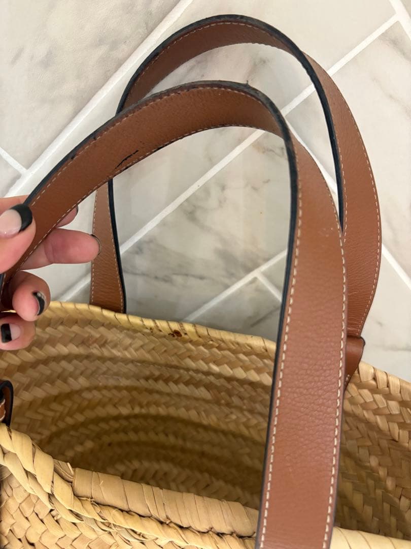 LOEWE かごバッグ ベージュ/ブラウン