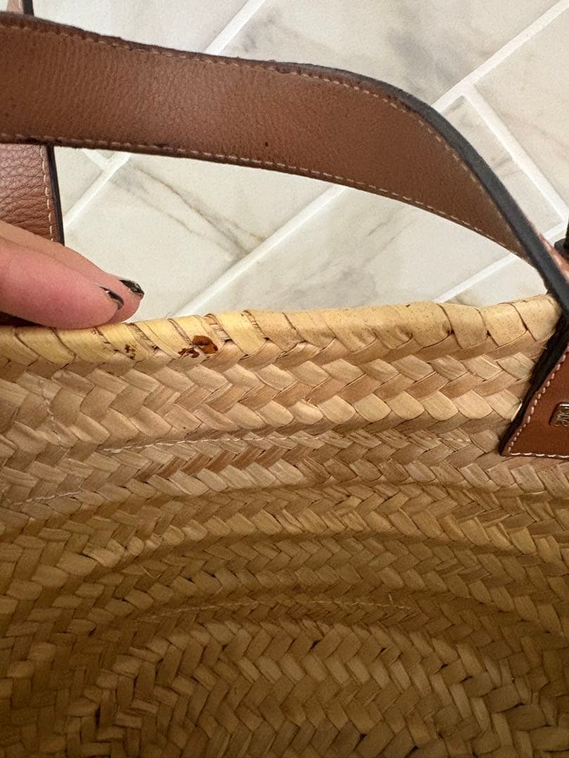 LOEWE かごバッグ ベージュ/ブラウン