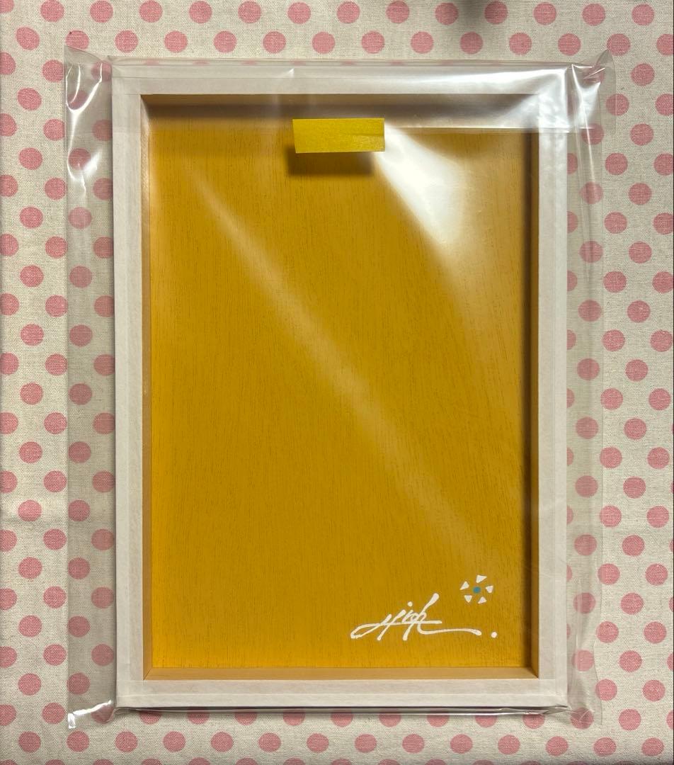 タケダヒロキさん　花猫　木製パネルイラスト