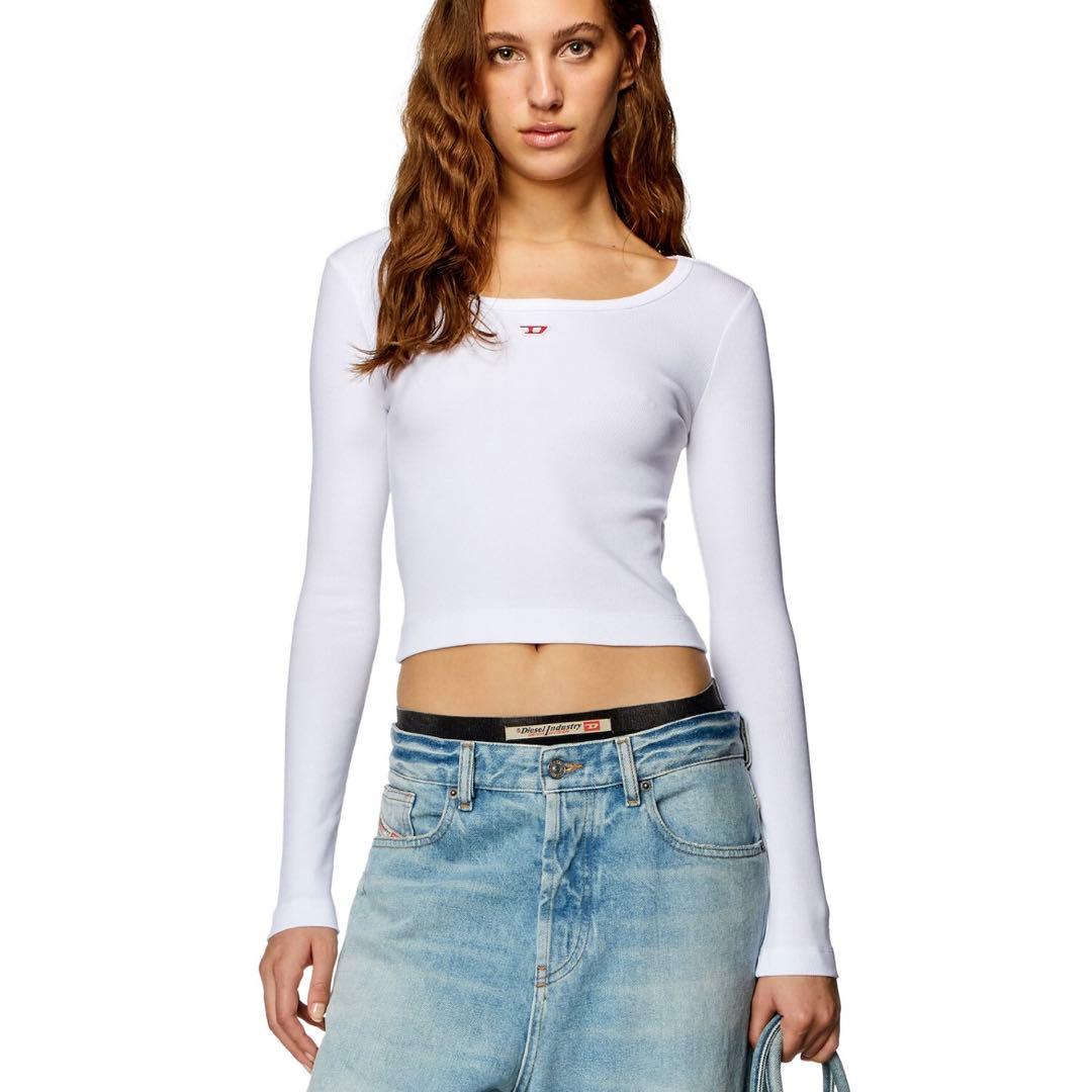 DIESEL レディース Tシャツ 長袖 T-BALLET-D ホワイト