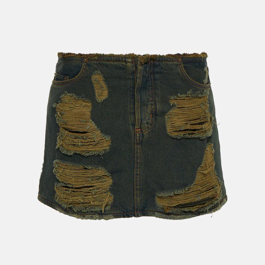 Acne Studios／ダメージデニムミニスカート／アクネストゥディオズ