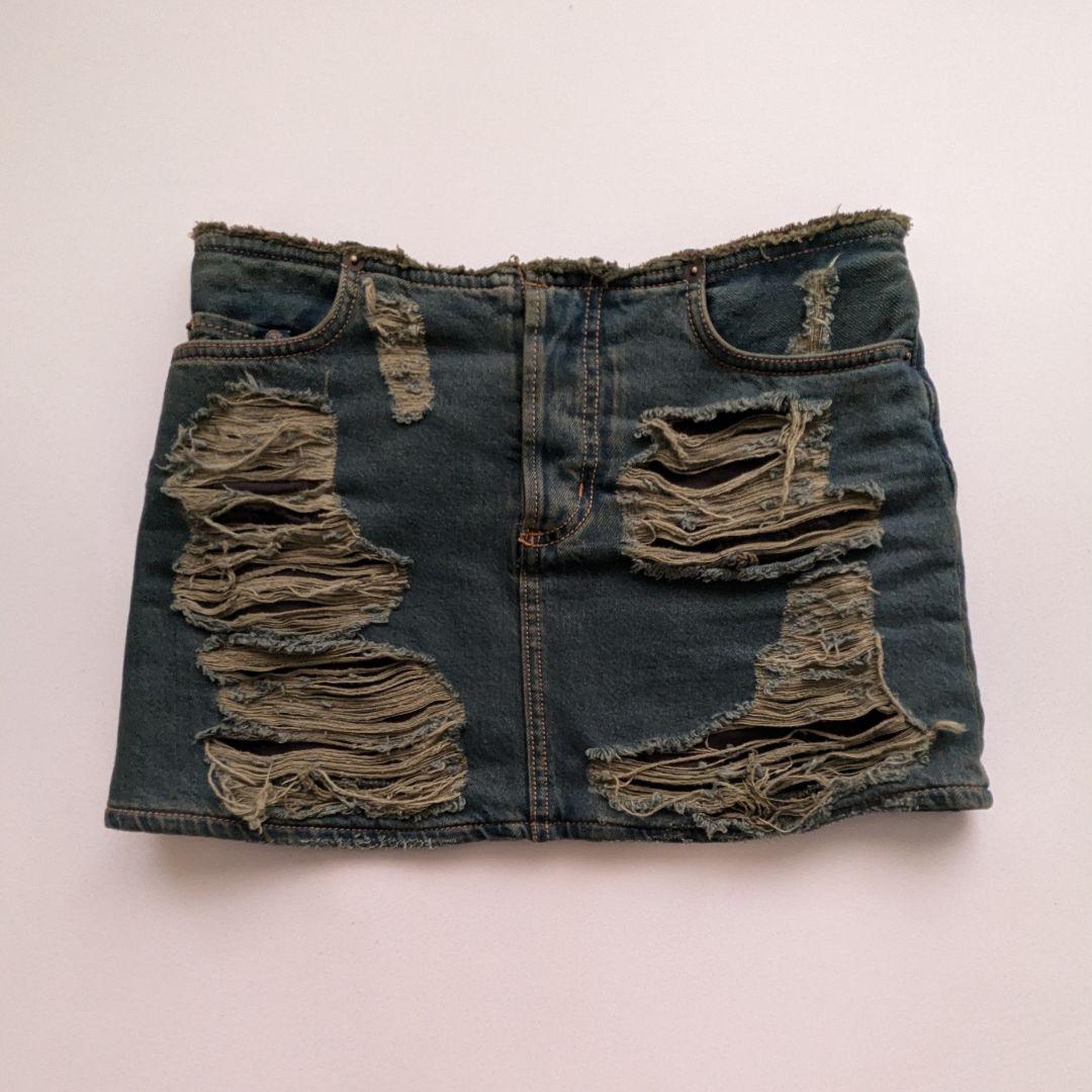 Acne Studios／ダメージデニムミニスカート／アクネストゥディオズ