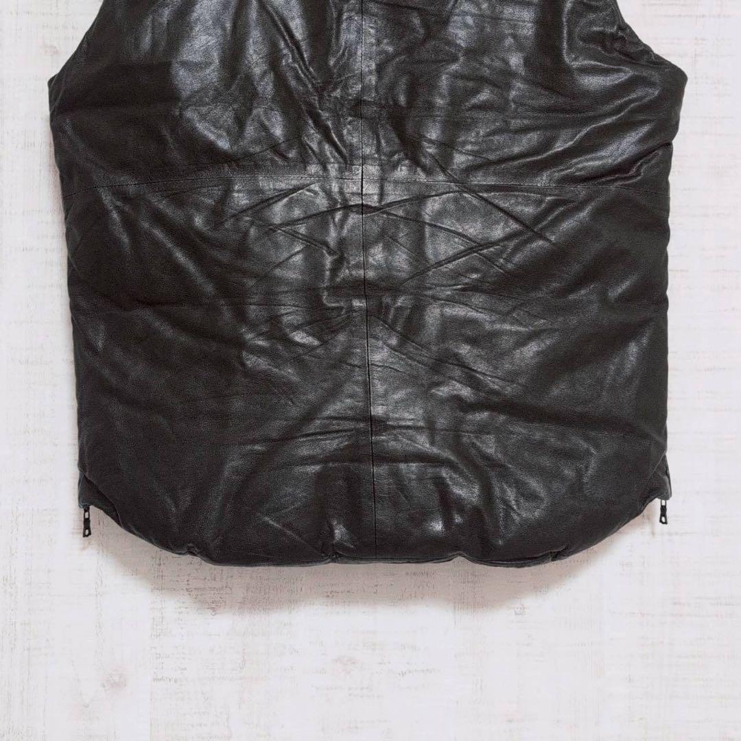 【美品】高級 theory セオリー ダウンベスト 【L】羊革 シープスキン