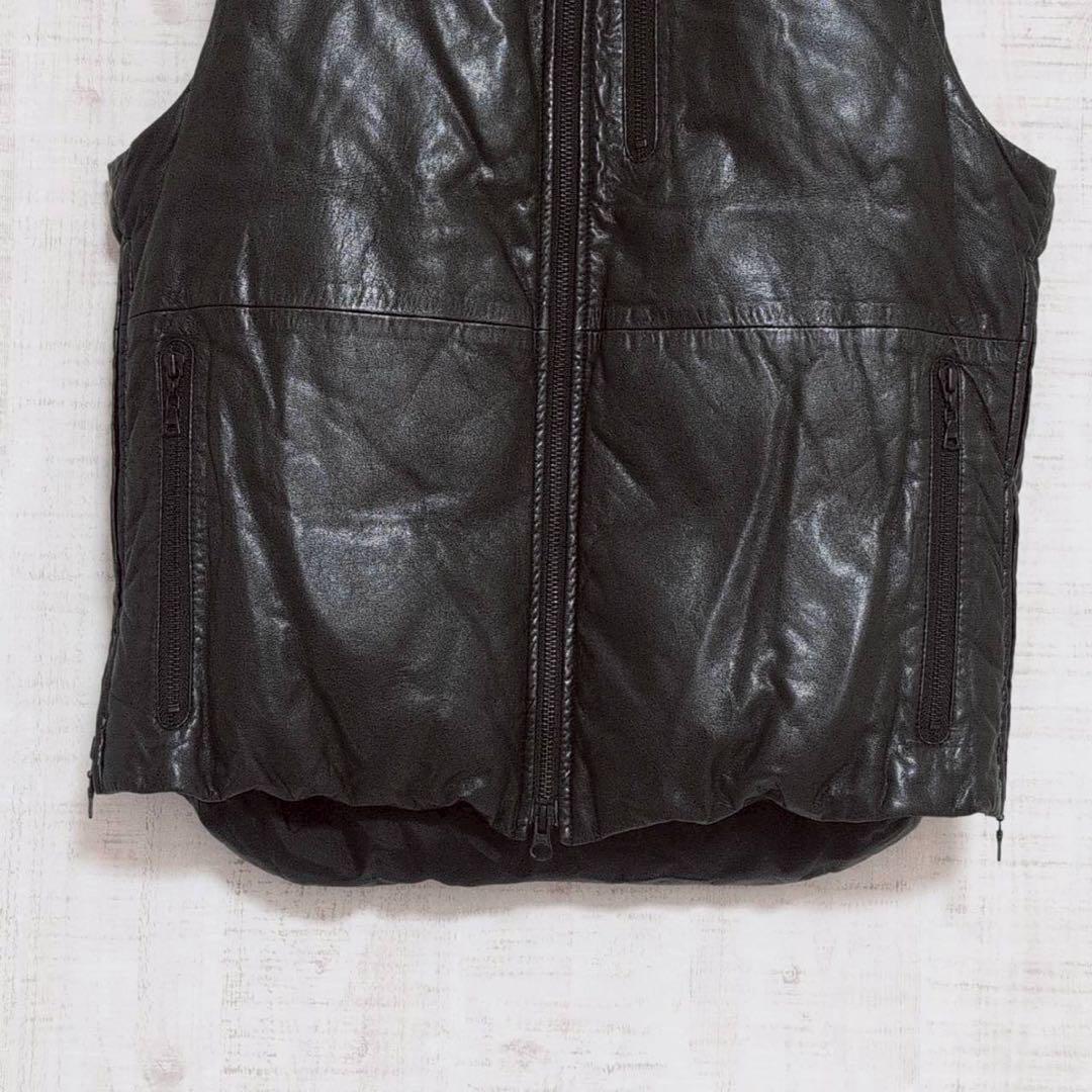 【美品】高級 theory セオリー ダウンベスト 【L】羊革 シープスキン
