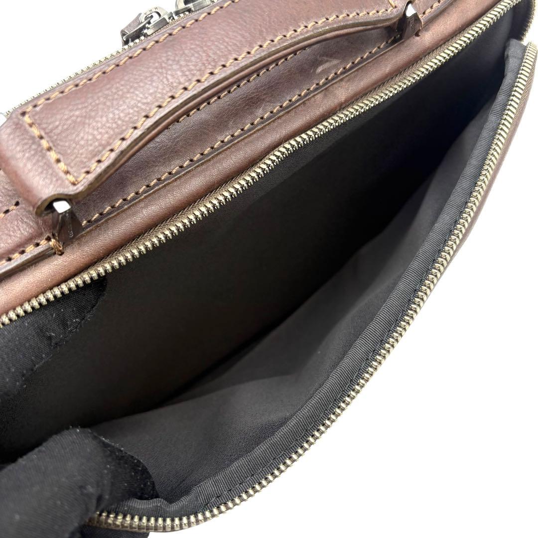 美品 ココマイスター カルドミラージュ ショルダーバッグ 2way ブラウン