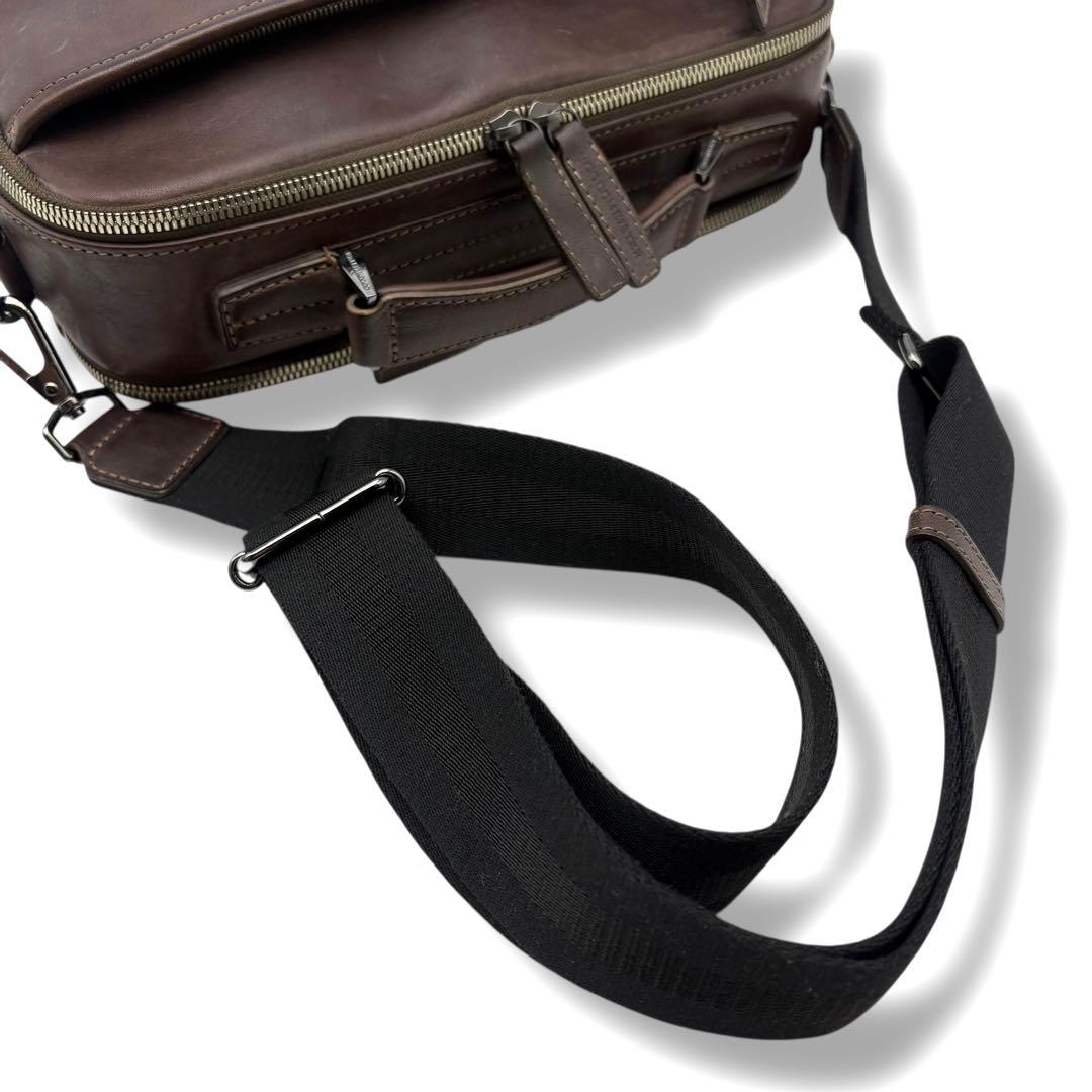 美品 ココマイスター カルドミラージュ ショルダーバッグ 2way ブラウン