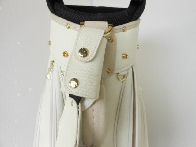 M・Uスポーツ　キャンバス風キャディバッグ　アイボリー　63,800円