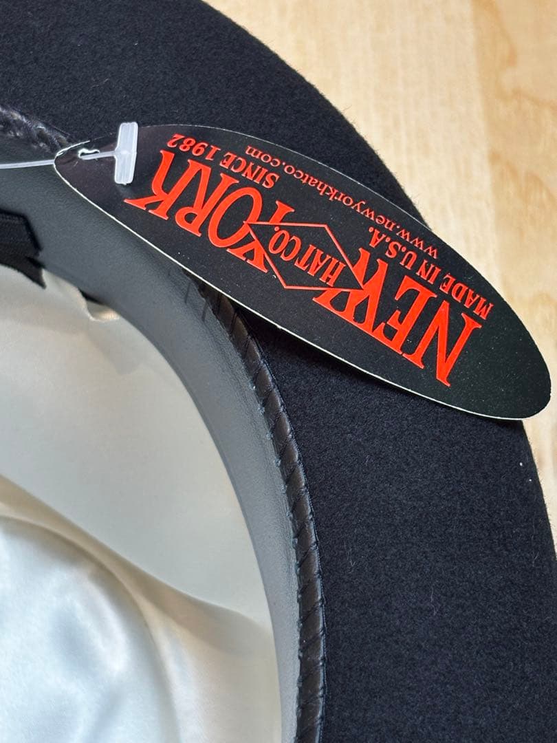 ニューヨークハット ダービー フェルト デラックス 希少 黒 L