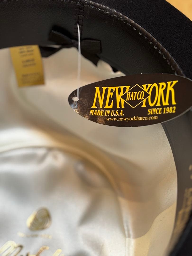 ニューヨークハット ダービー フェルト デラックス 希少 黒 L