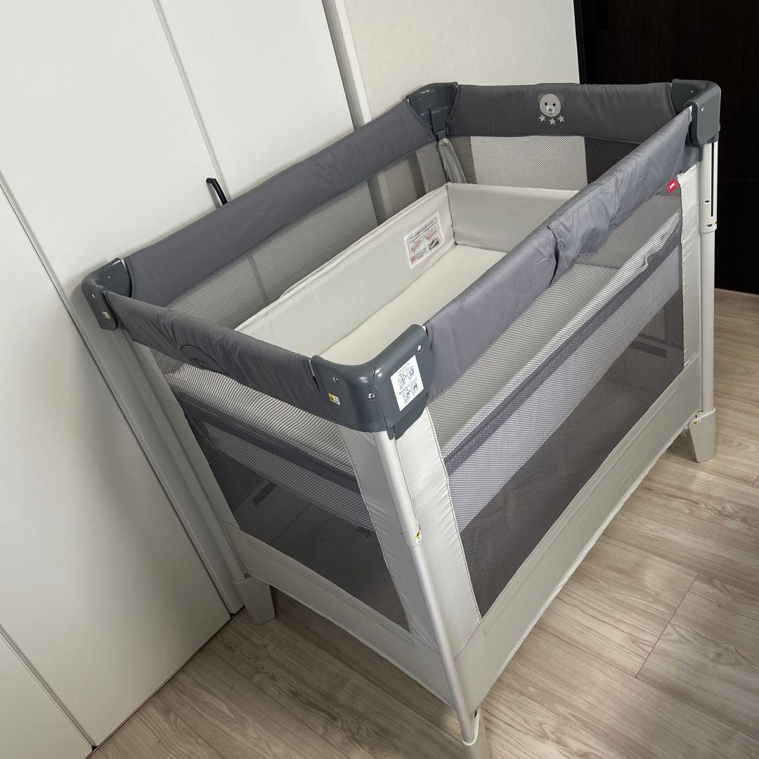 Aprica アップリカ　ココネルエアーAB ベビーベッド　グレーベア