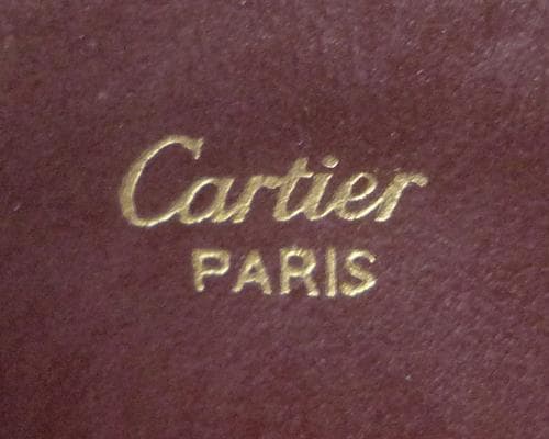 美品　カルティエ　ボルドー　マストライン　丸型　小銭入れ　ケース