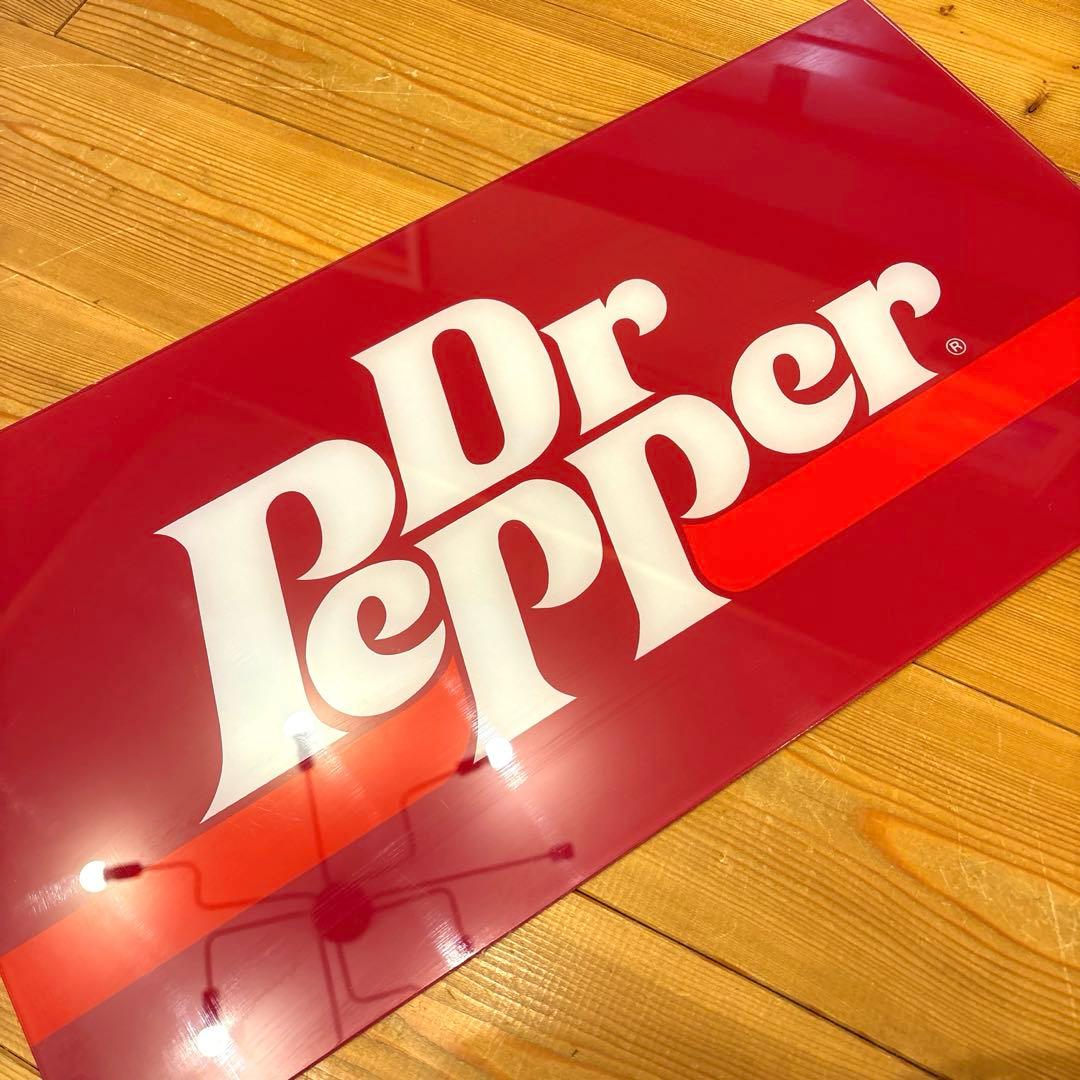 80年代　ドクターペッパー　旧ロゴ　アクリル　看板　USA サイン