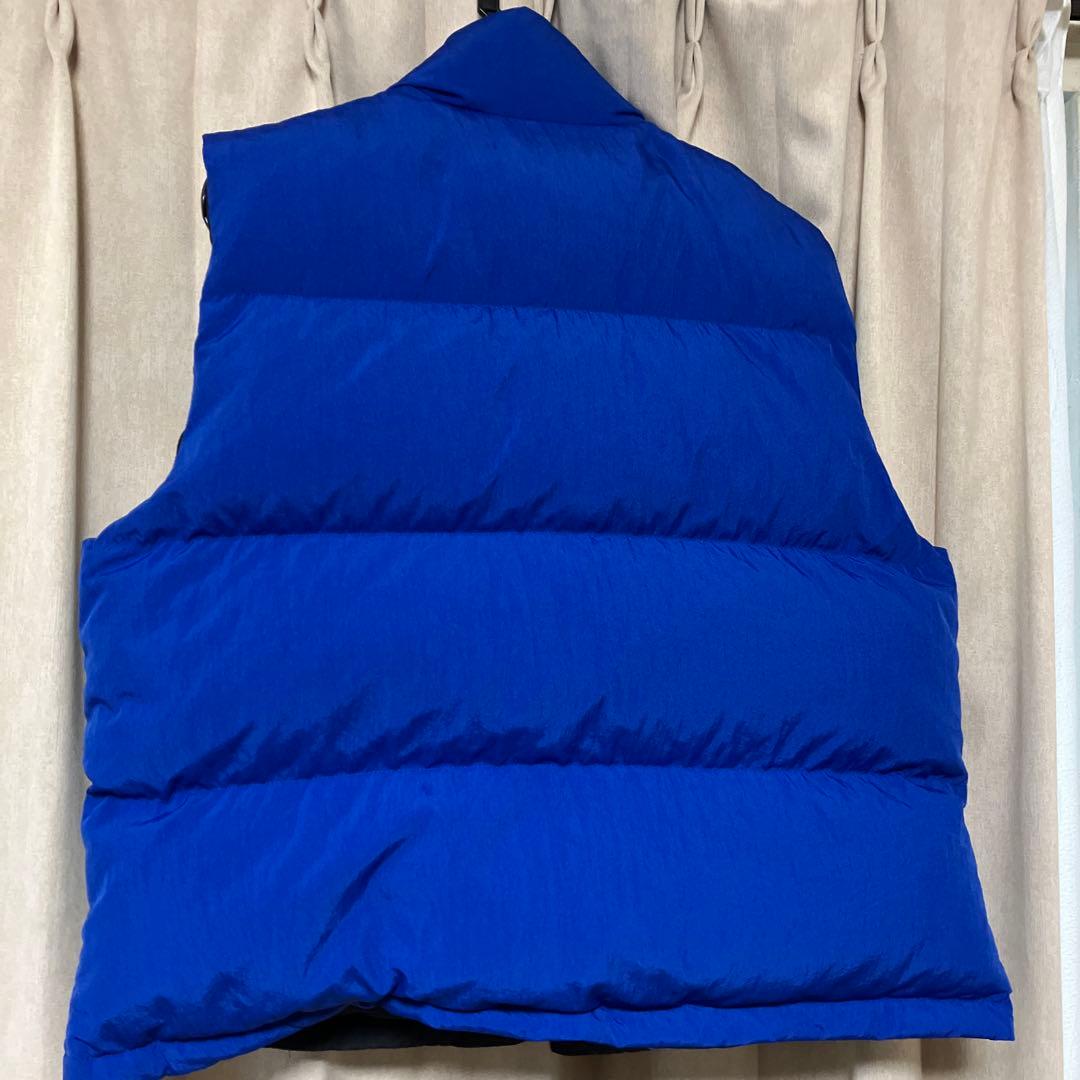 STUSSY リバーシブルダウンベスト　ブルー&ブラック
