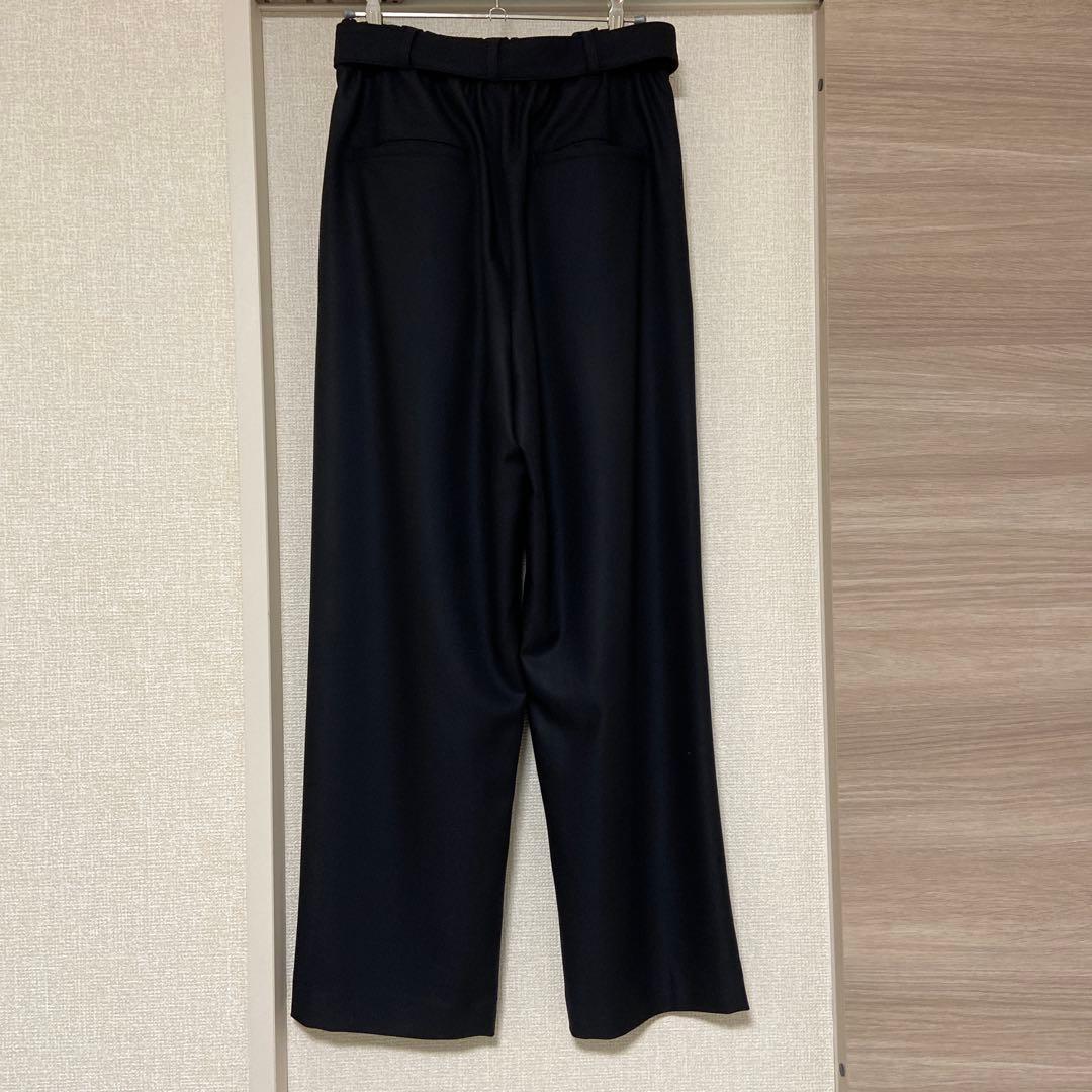 パンツ cornier Super140's WOOL MAT BELTED PANTS