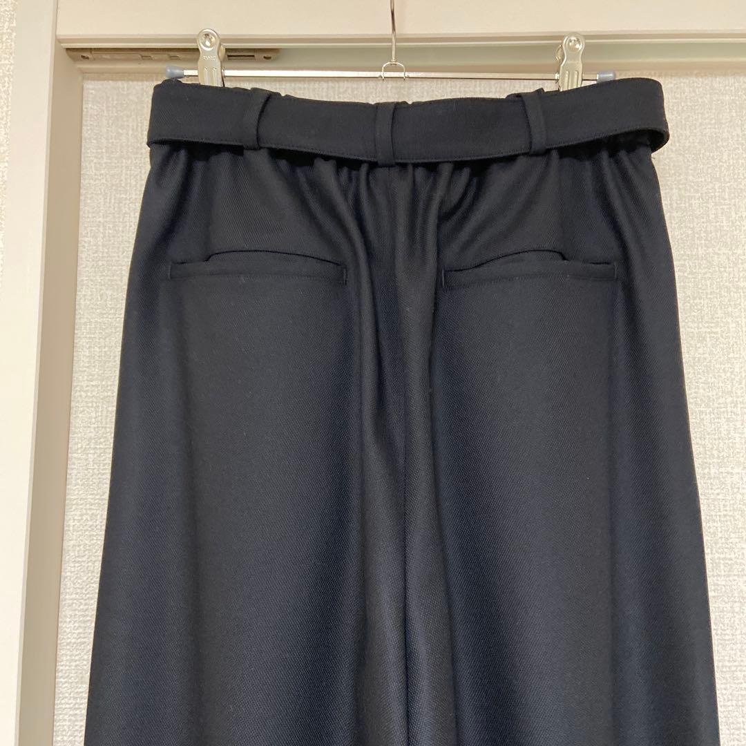 パンツ cornier Super140's WOOL MAT BELTED PANTS