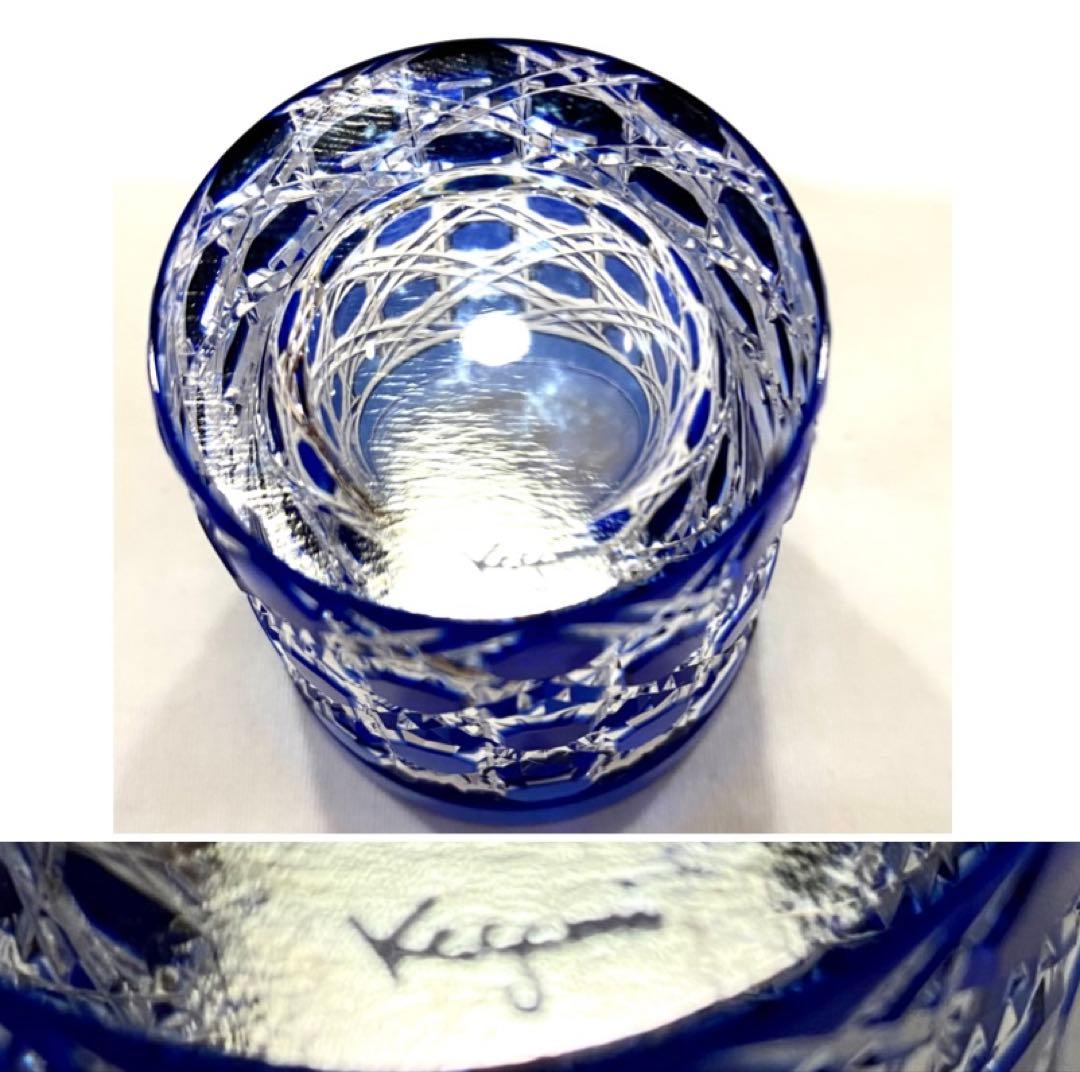 江戸切子／カガミクリスタル　”八角籠目紋”　ペア懐石杯