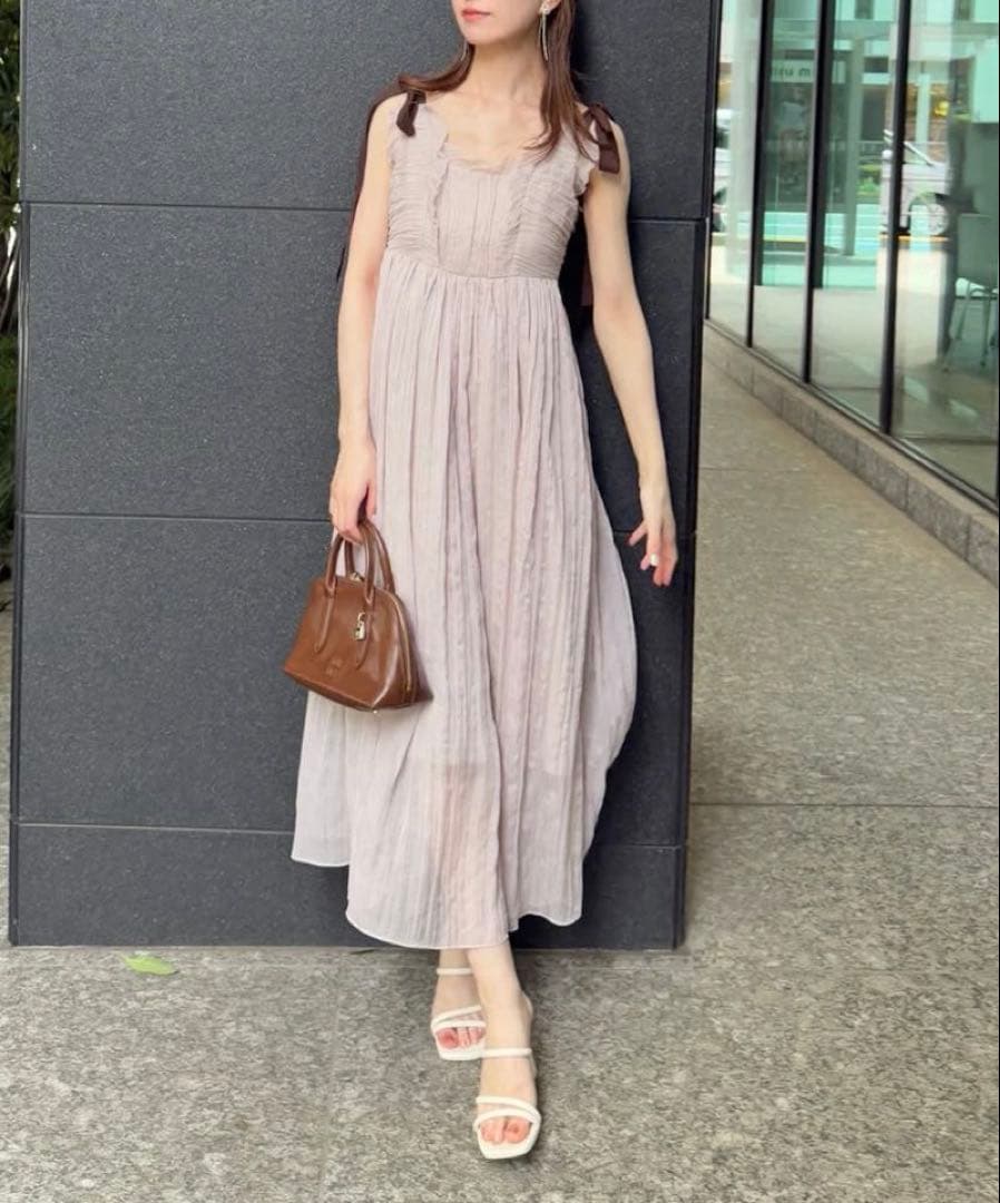 SNIDEL シアーシフォンワッシャーワンピース