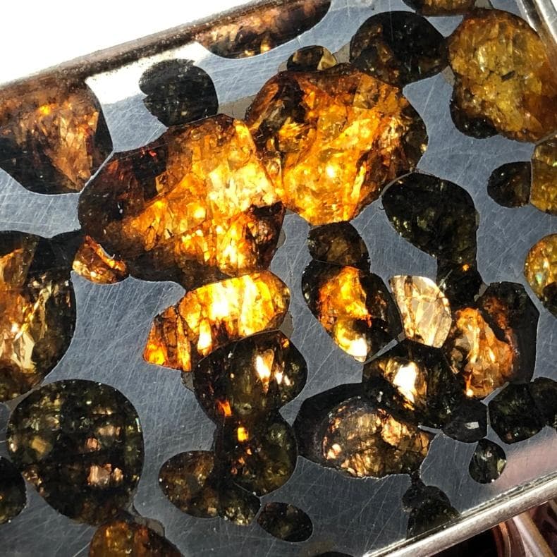 パラサイト隕石 　ペンダント　石鉄隕石　セリコ隕石 925銀