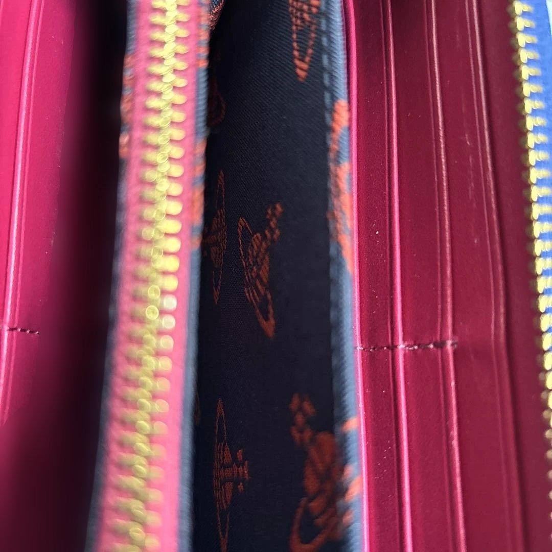 り*♡様 ヴィヴィアン・ウエストウッド　青の長財布 ジッパー　中古　まだまだ使え