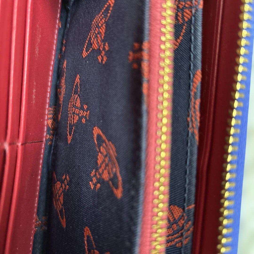 り*♡様 ヴィヴィアン・ウエストウッド　青の長財布 ジッパー　中古　まだまだ使え