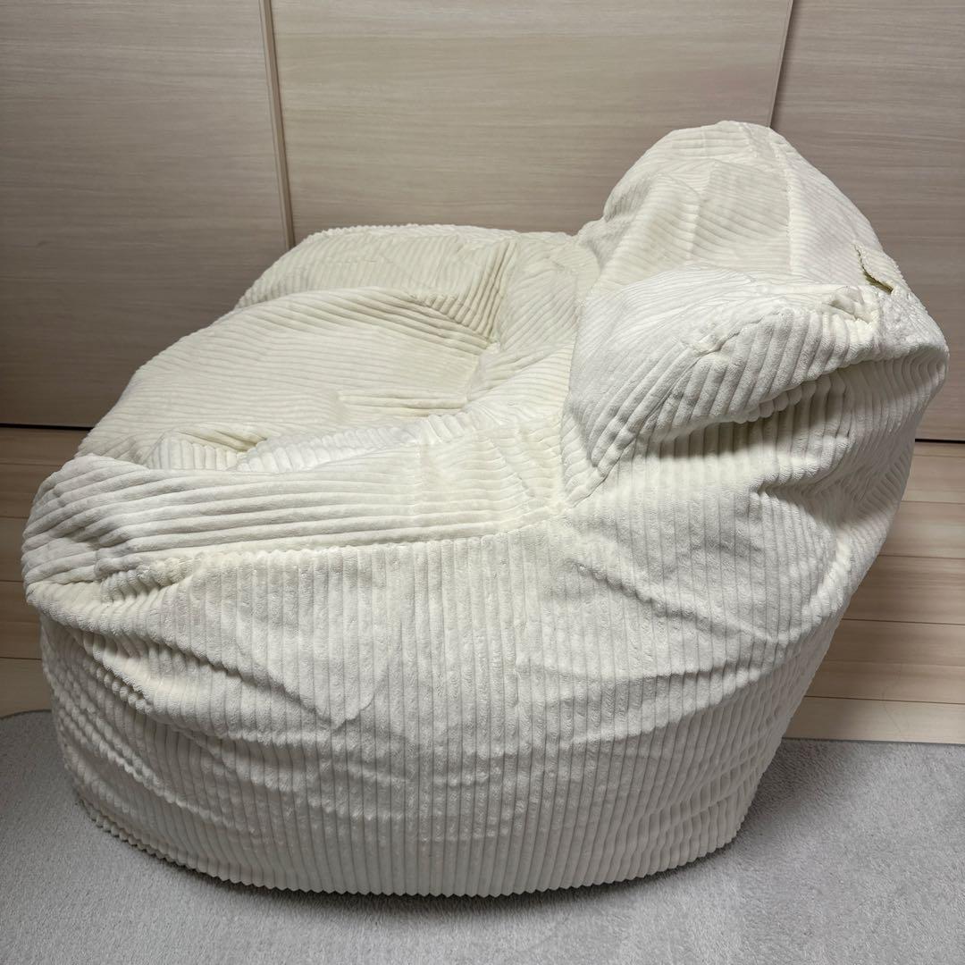 【送料込み】LOOSY HUGME 1人掛けビーズソファ IVORY