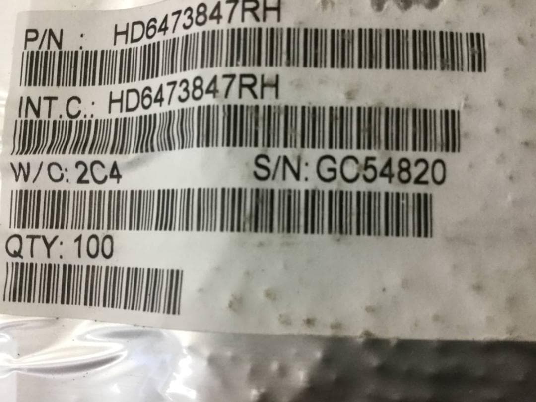 HD6473847RH  日立 8-Bit マイコン   MPU 100個