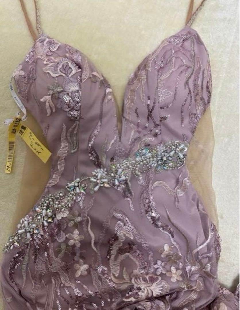 エンジェルアールビーズ刺繍ロングドレス【M】