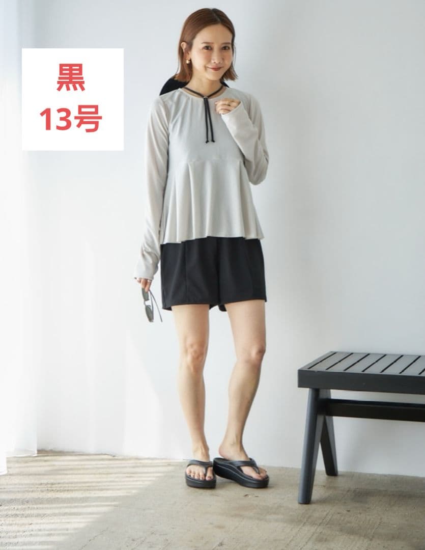 971.【mysa closet】田中里奈 セパレート水着セット 13号 黒