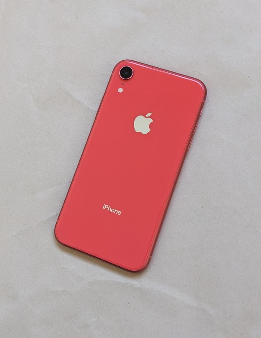 iPhone XR 128GB 85% SIMフリー 顔認証対応 コーラル