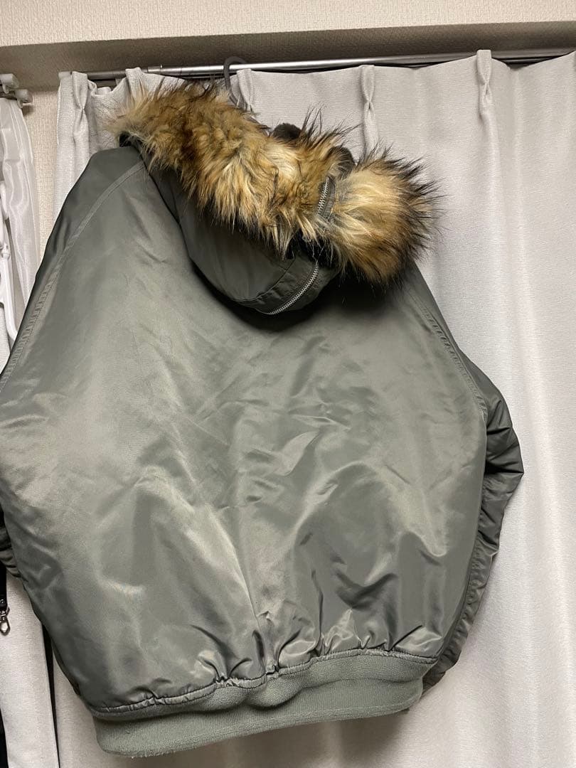 RAGEBLUE N-2Bフライト/ミリタリーファーフードブルゾン