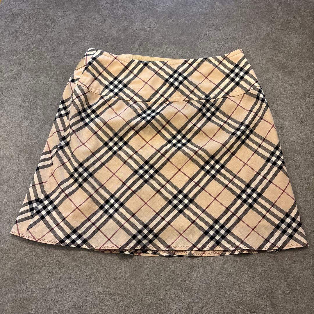 美品　Burberry チェック柄ラップスカート