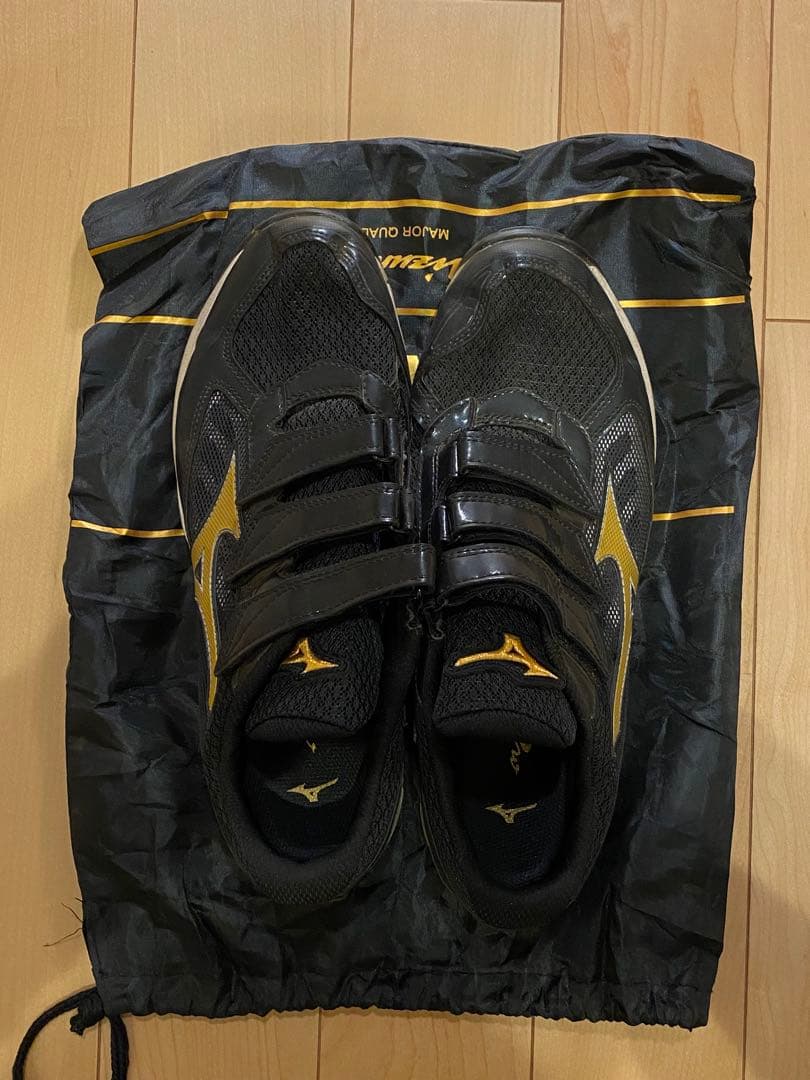 【美品】ミズノプロ 野球 トレーニングシューズ ブラック