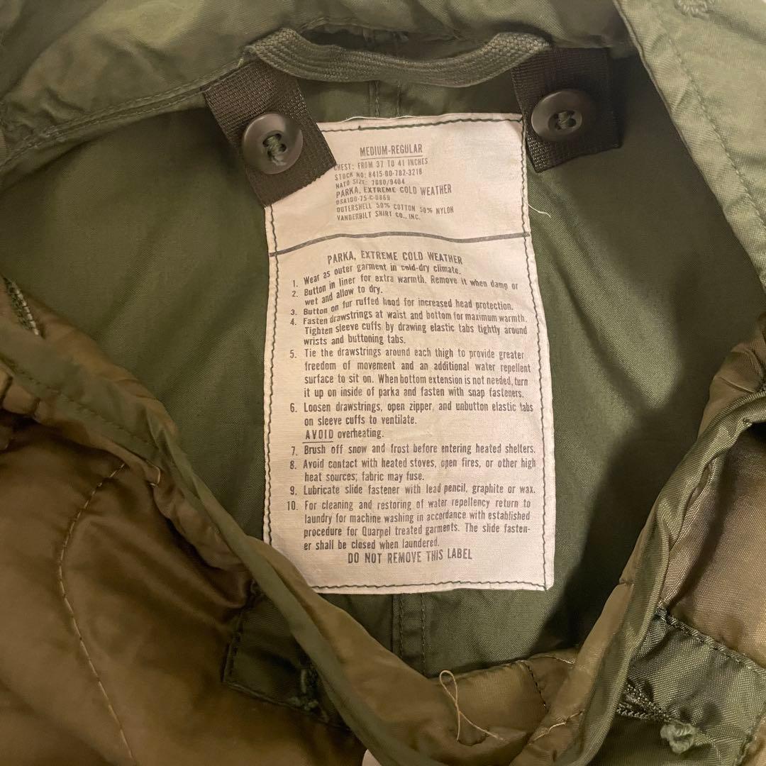 M-65 フィッシュテールパーカー　実物　Mサイズ　キルティングライナー付き