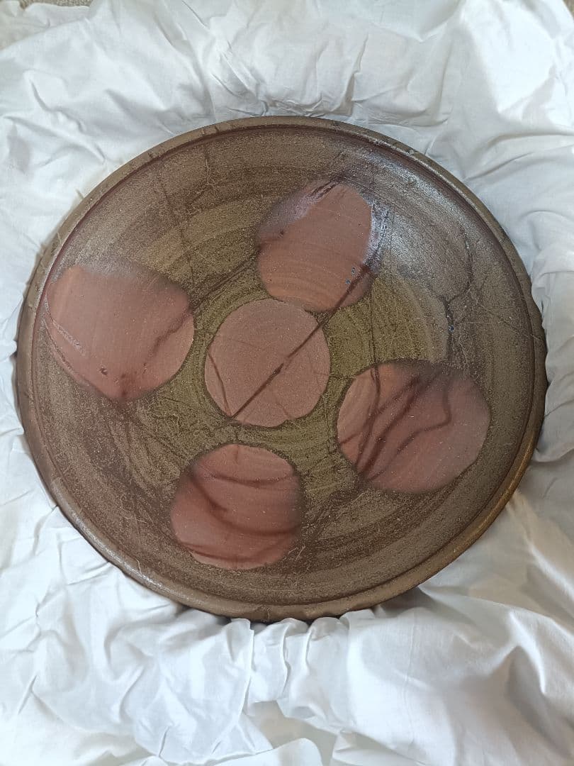 備前　大皿/柴岡紘一　直径43.5cm