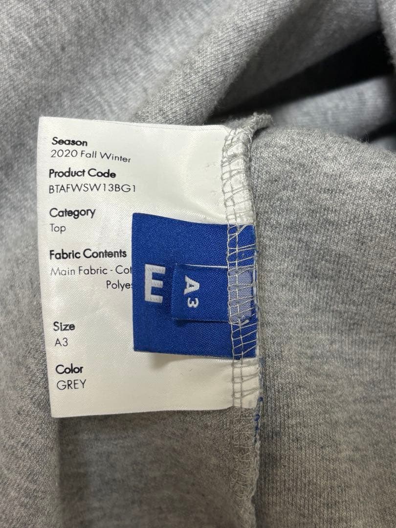 【希少】ADER ERROR×BE@RBRICK★限定スウェット グレー A3