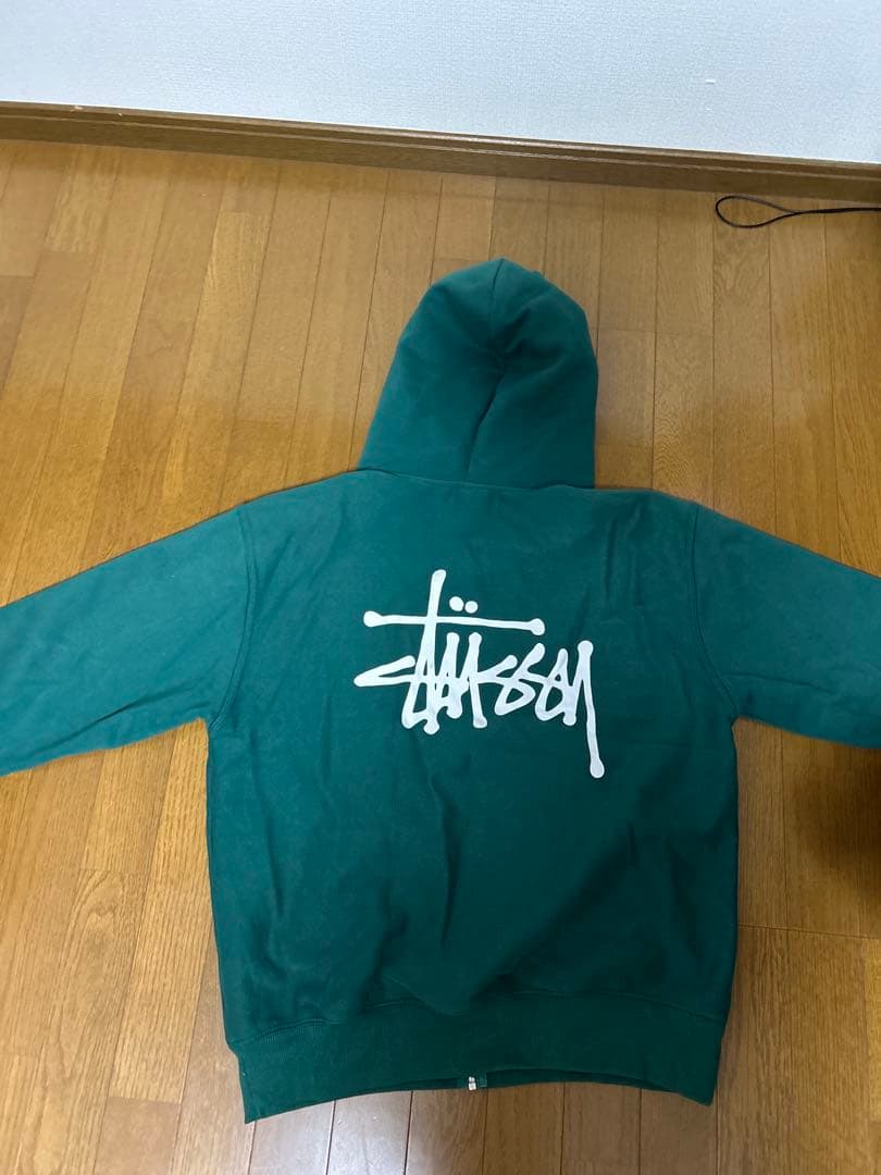 Stussy グリーン フルジップパーカー