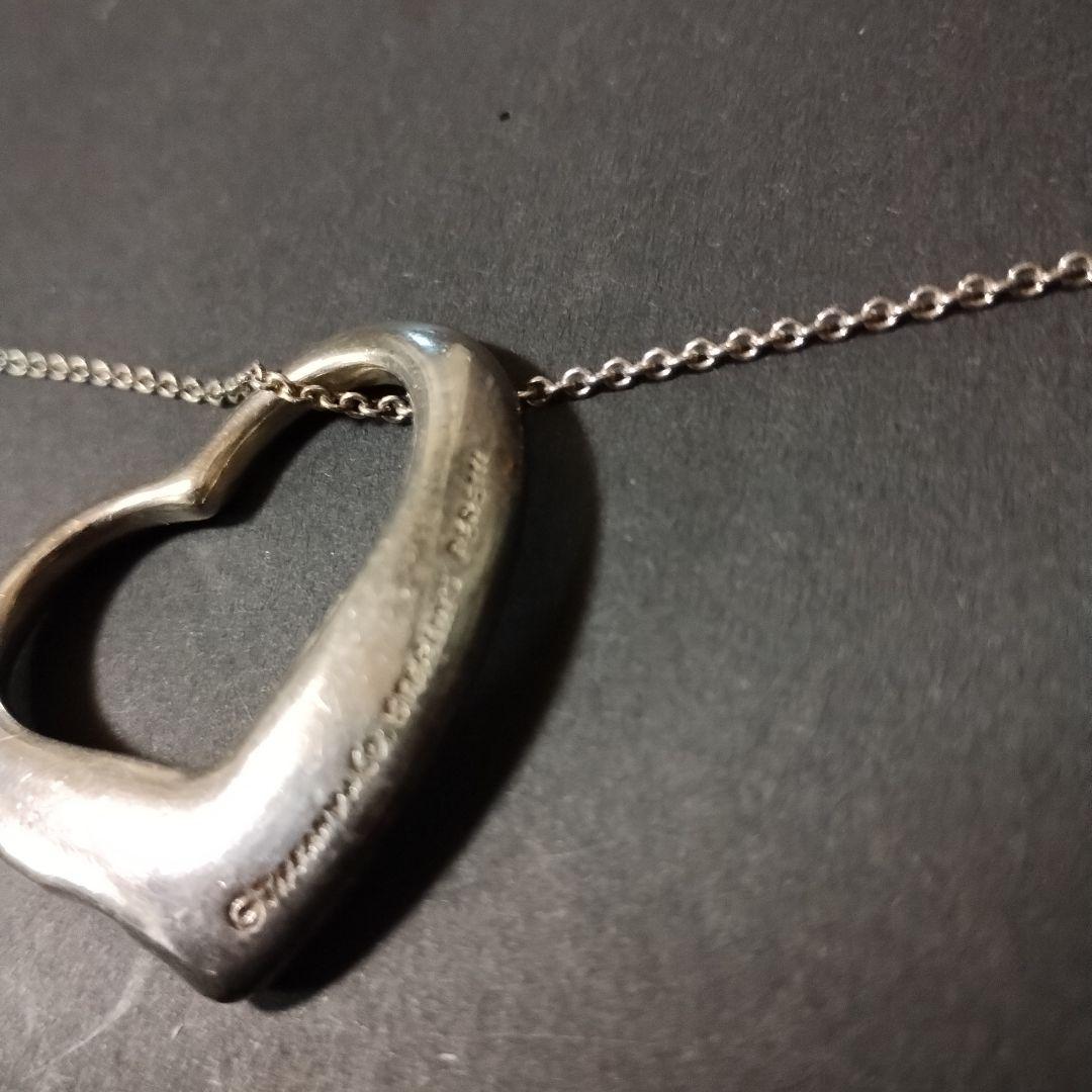 ティファニー　シルバー製ハート型ペンダント　ネックレス