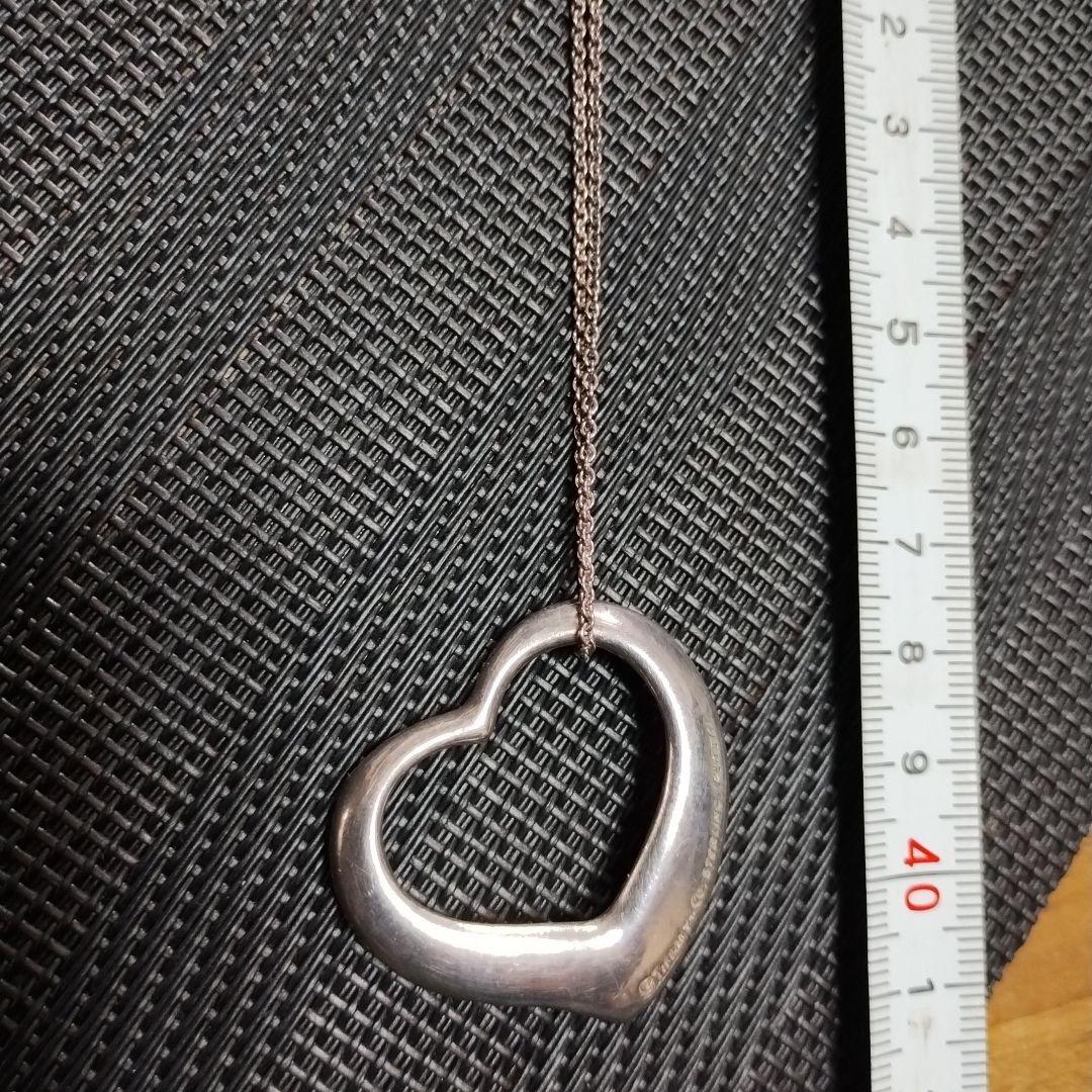 ティファニー　シルバー製ハート型ペンダント　ネックレス