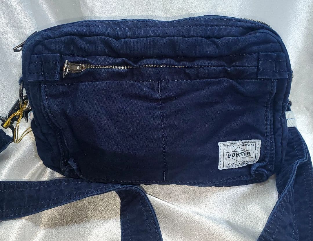 PORTERのコットン藍染ウオシャー加工ポシェット&ウエスト