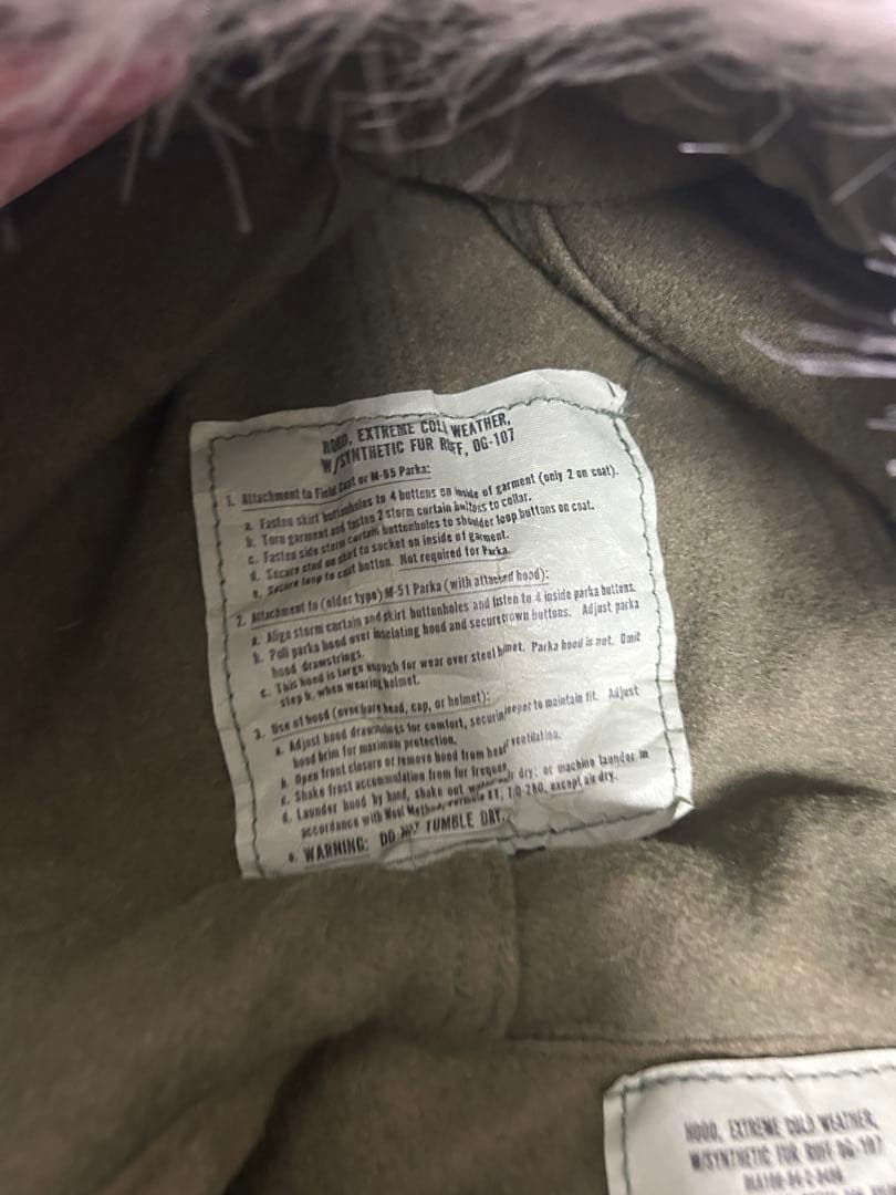 60s　70s 米軍　モッズコート　ミリタリージャケット　ビッグフード　ファー付