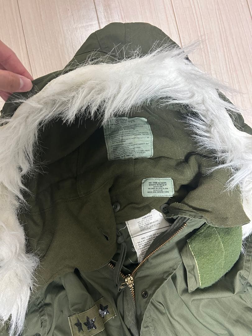 60s　70s 米軍　モッズコート　ミリタリージャケット　ビッグフード　ファー付