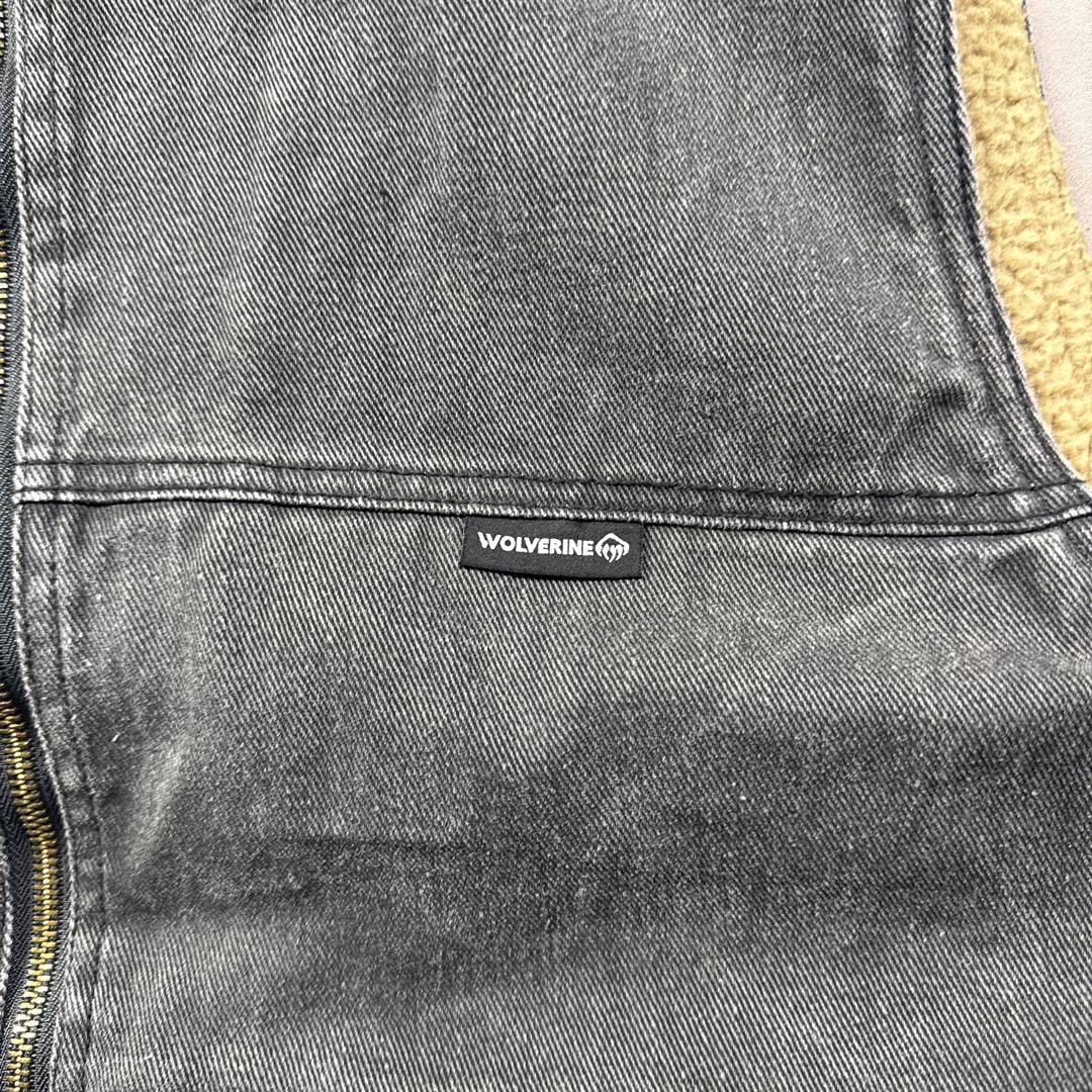 WOLVERINE古着ブラックダックベスト中ボア　S80