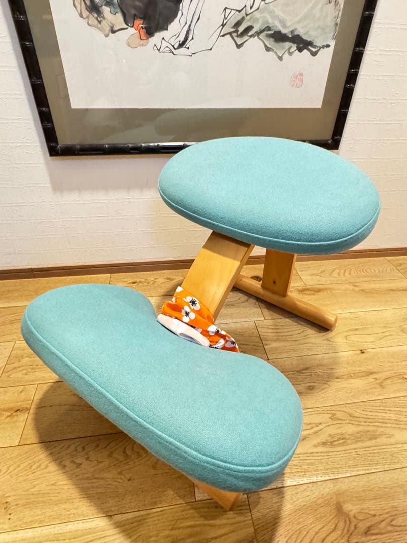 【美品】Rybo Balans EASY バランスチェア 金ロゴ カバー付