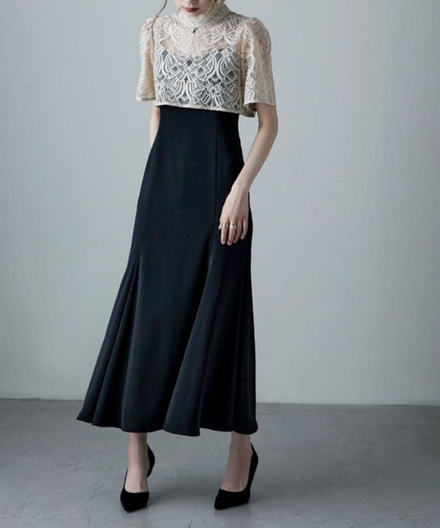 美品3wayレースボレロ&マーメイドキャミドレス　結婚式　お呼ばれ　etoll