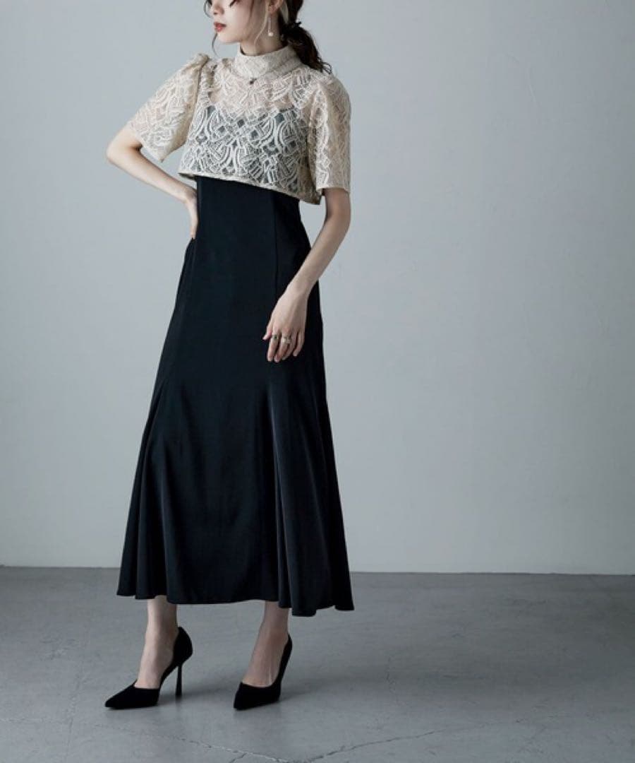 美品3wayレースボレロ&マーメイドキャミドレス　結婚式　お呼ばれ　etoll