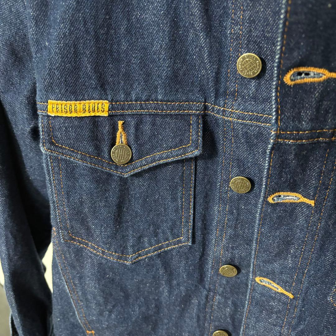 値下げ　プリズンブルース ダークブルー デニムジャケット